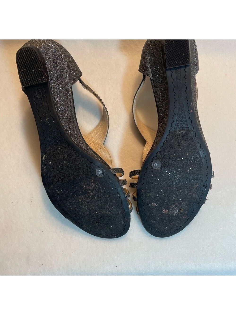 Charter Club Wedge Sparkle Sandals - Picture 6 of 8